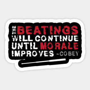 Cobey the Morale Officer Sticker